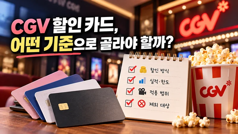 CGV 할인 카드, 어떤 기준으로 골라야 할까?
