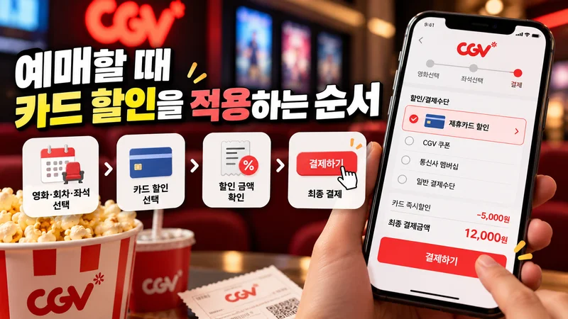 예매할 때 카드 할인을 적용하는 순서