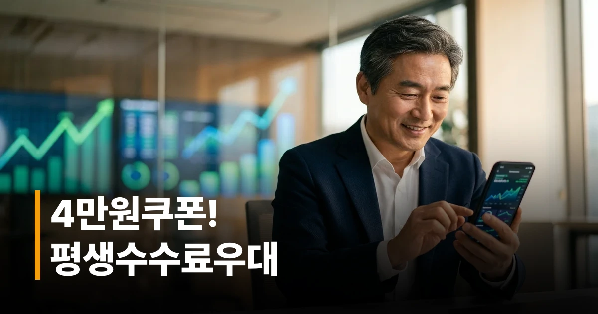 KB증권 주식계좌 첫개설 혜택 및 수수료 무료 안내 이미지