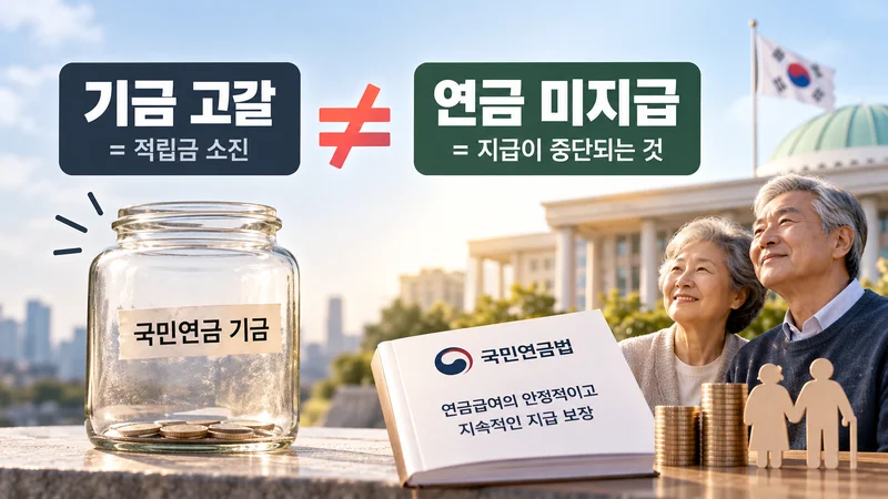 기금 고갈과 연금 미지급은 다른 문제입니다
