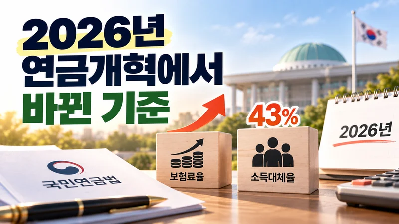 2026년 연금개혁에서 바뀐 기준
