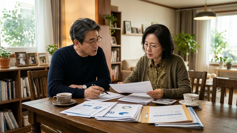 국민연금 기금 포트폴리오 자산 배분 변화를 검토하는 장면
