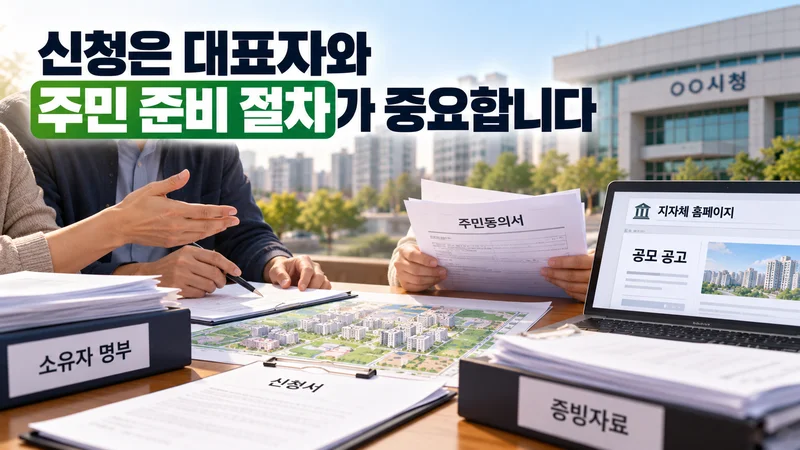 신청은 대표자와 주민 준비 절차가 중요합니다