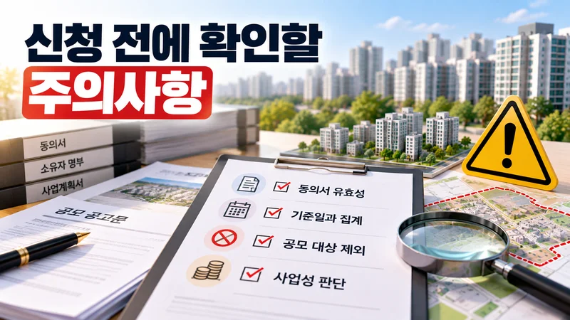 신청 전에 확인할 주의사항