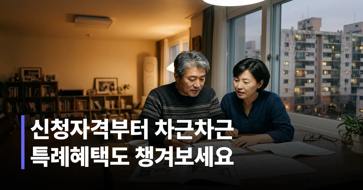 인천 노후계획도시 선도지구 신청자격과 조건을 검토하는 40대 부부