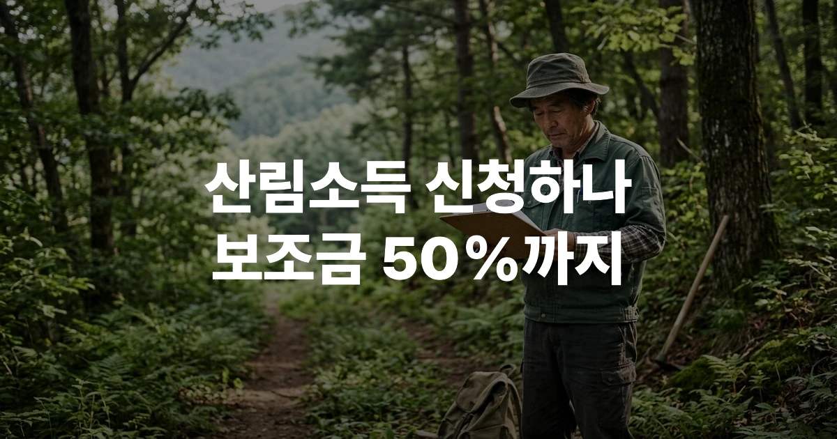 2027년 산림소득 지원사업 신청 서류를 검토하는 중장년 임업인