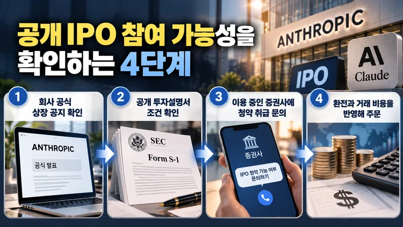 공개 IPO 참여 가능성을 확인하는 4단계
