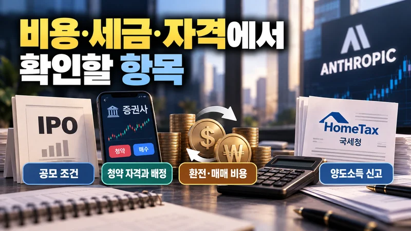 비용·세금·자격에서 확인할 항목