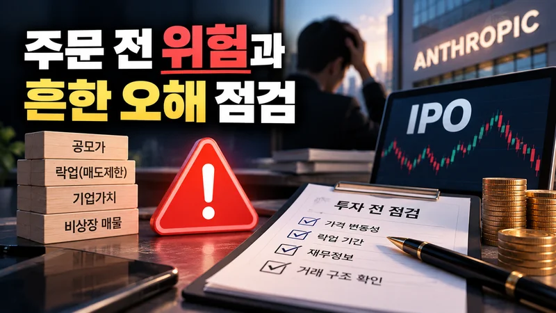 주문 전 위험과 흔한 오해 점검