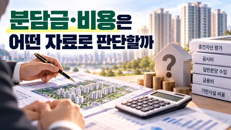 분담금·비용은 어떤 자료로 판단할까