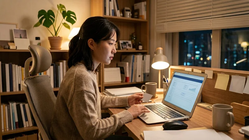 경기도 청년기본소득 신청서를 온라인으로 작성하는 청년의 모습