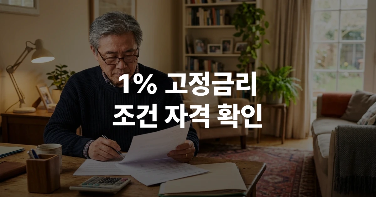 하나은행 연금생활비대출 금리 신청조건을 확인하는 60대 남성