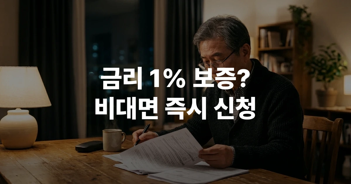하나은행 연금생활비대출 신청 조건과 금리를 확인하는 60대 한국 남성