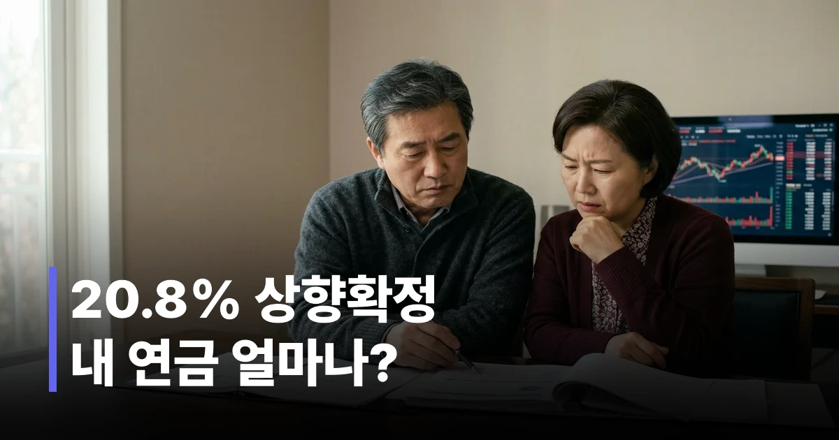 국민연금기금운용위원회 회의에서 국내주식 비중 20.8% 상향을 결정하는 장면, 40~60대 관심 이슈