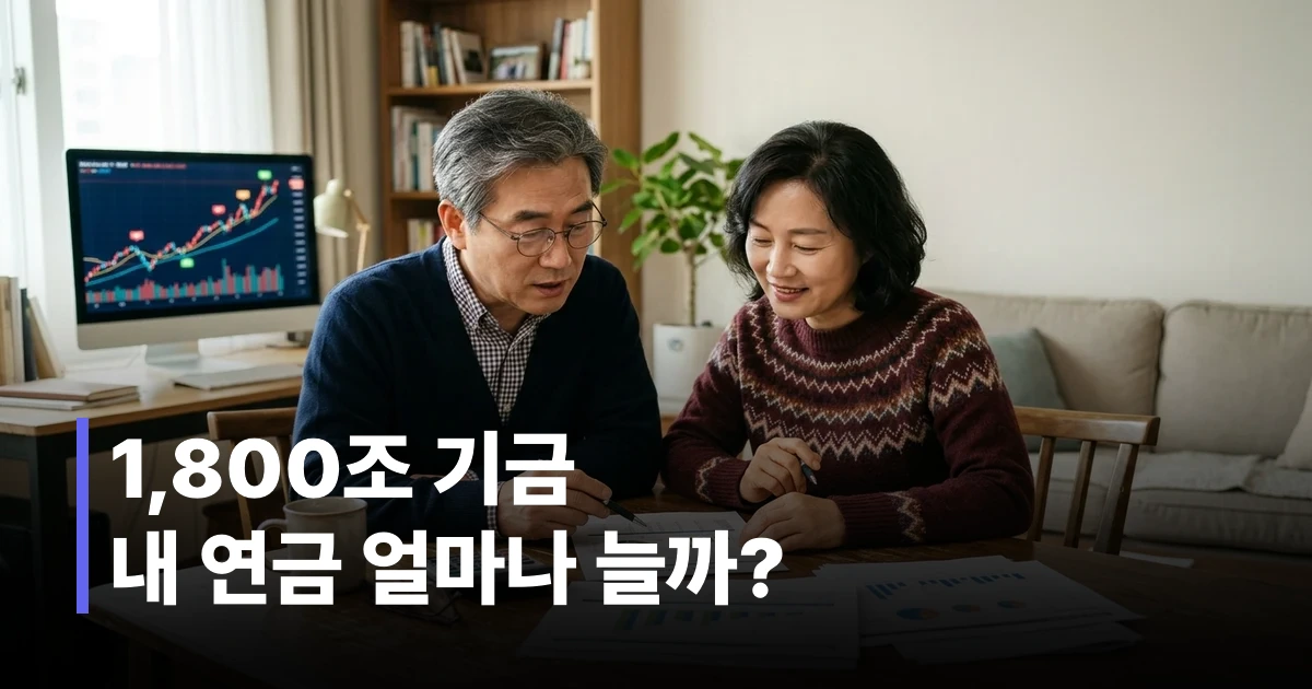 국민연금 국내주식 비중 20.8% 상향 결정을 바라보는 40~60대 한국인 부부