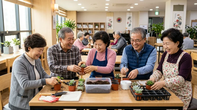 노인일자리 유형별 자격 요건을 비교하는 한국 노인 복지 안내 현장