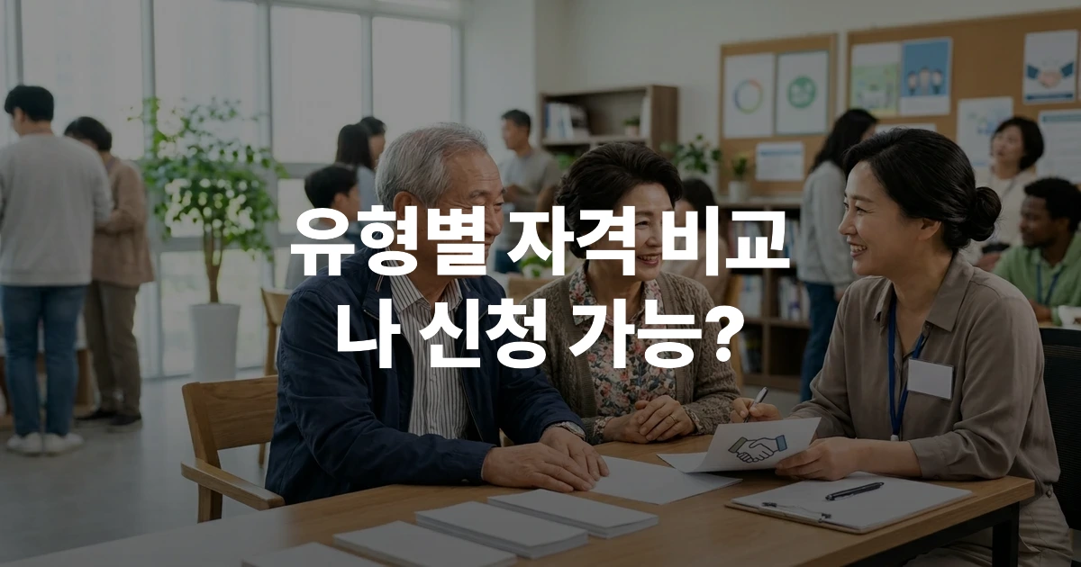 노인일자리 통합지원사업 신청 조건을 확인하는 60대 한국 어르신