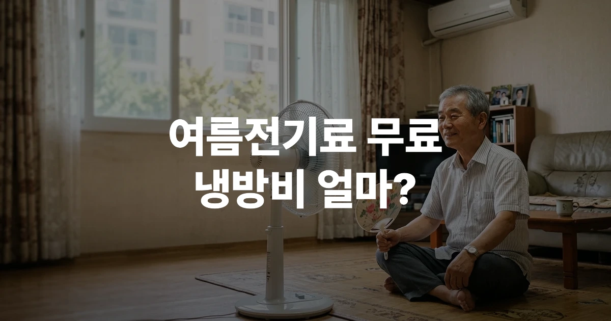 혼자 사시는 어르신이 여름철 시원하게 지낼 수 있도록 정부 냉방비 지원을 신청하는 장면