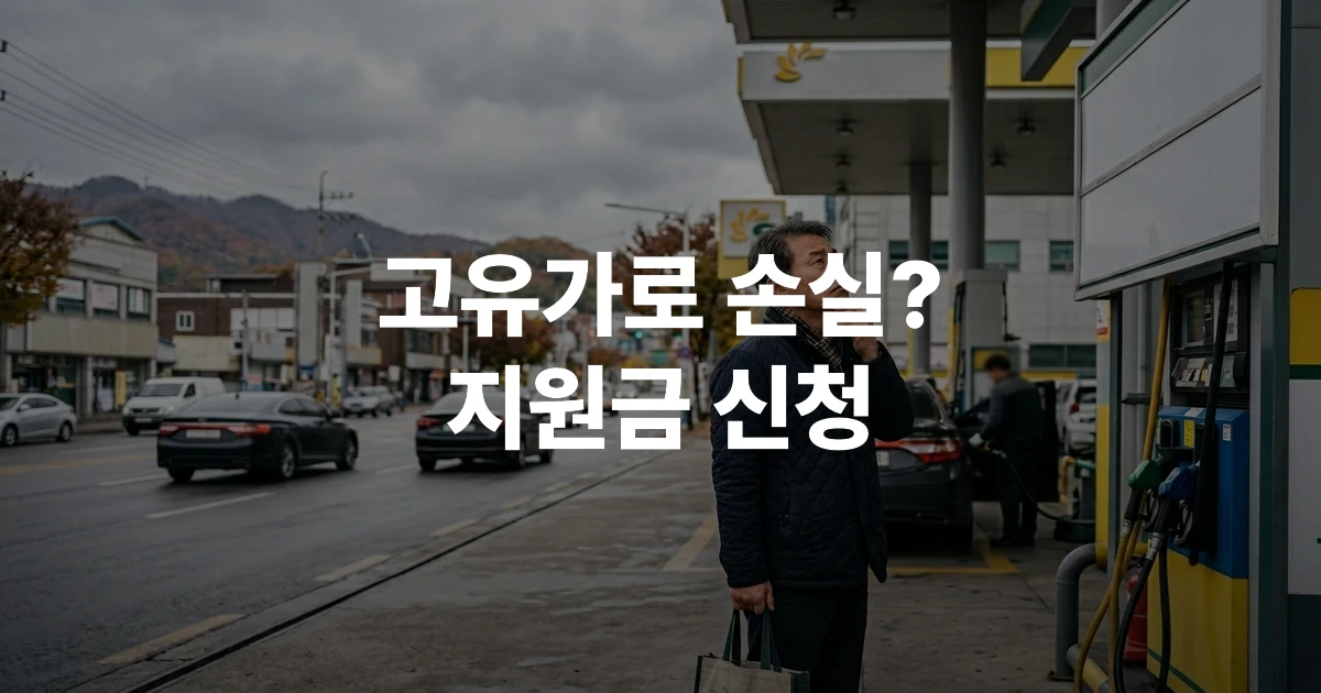경기도 주유소 앞에서 유가 부담을 느끼는 50대 남성의 모습
