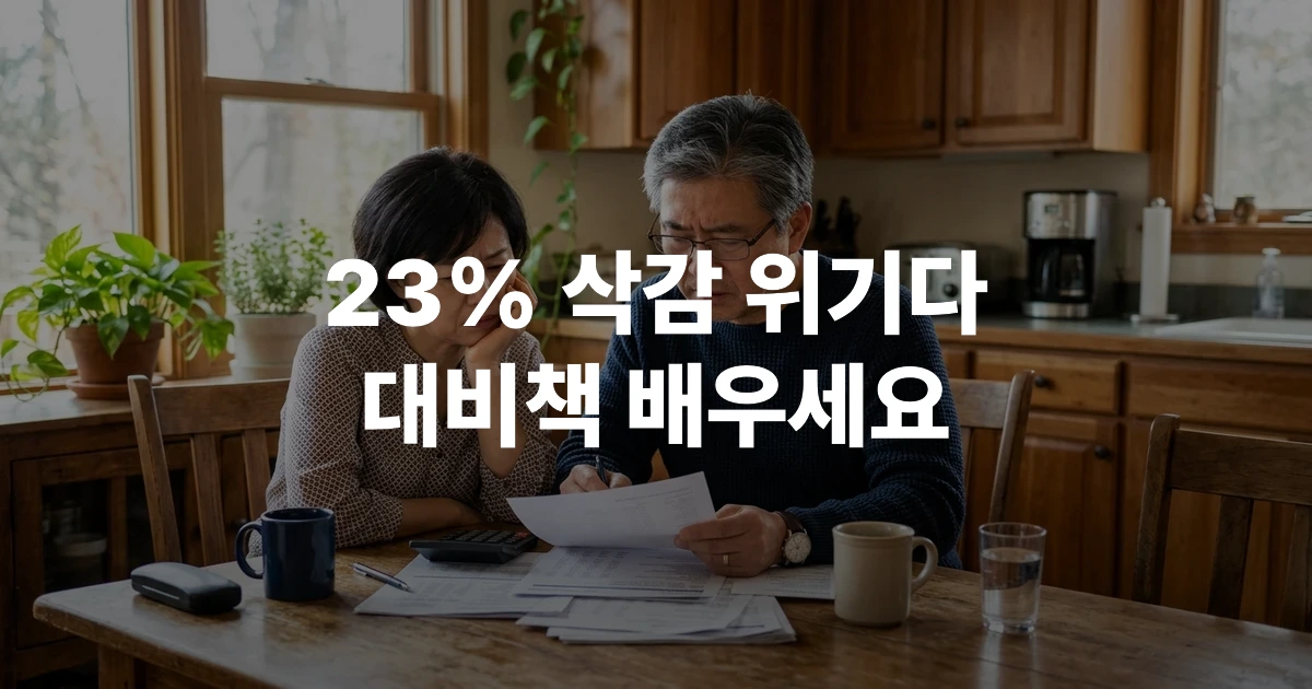 2026년 미국 소셜시큐리티 수급액 삭감 시기를 걱정스럽게 살펴보는 한인 중장년 부부