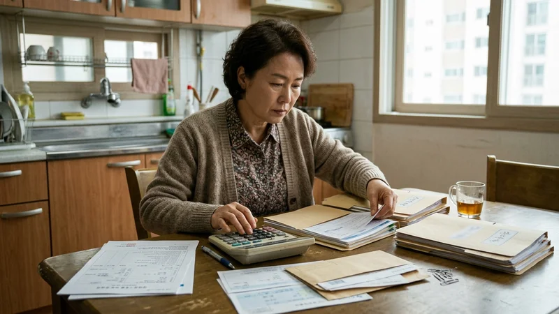 국세청 홈택스에서 외국납부세액공제를 신청하는 중년 한국인