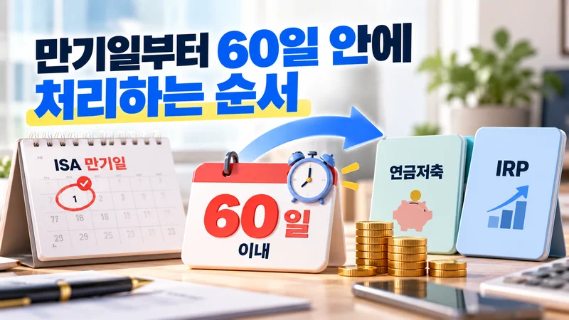 ISA 만기일과 잔액 확인부터 연금계좌 납입 및 세금 자료 점검까지의 절차를 보여줍니다.