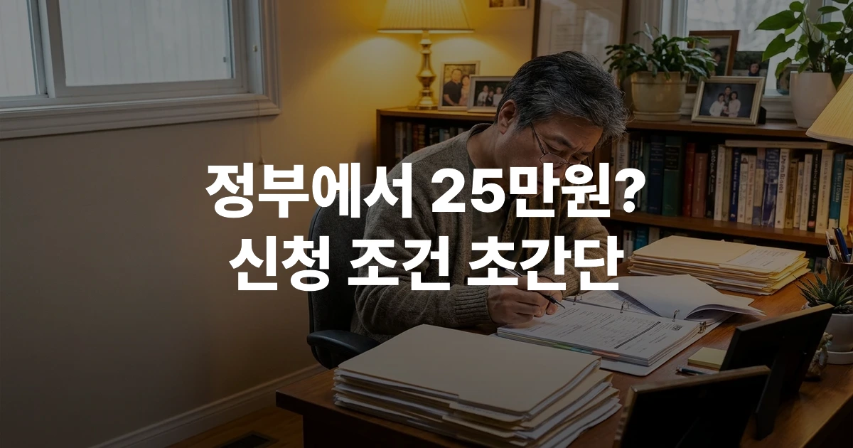 2026년 소상공인 지원금 서류를 검토하는 50대 사장님