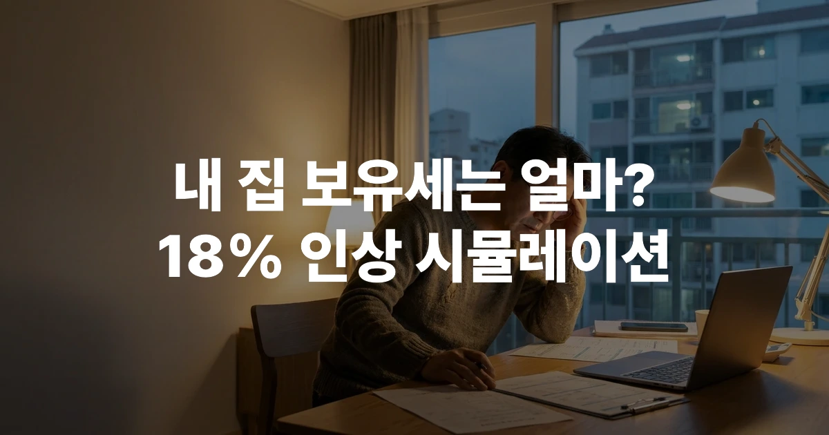 2026년 아파트 보유세 인상 안내문을 살펴보는 50대 한국 남성