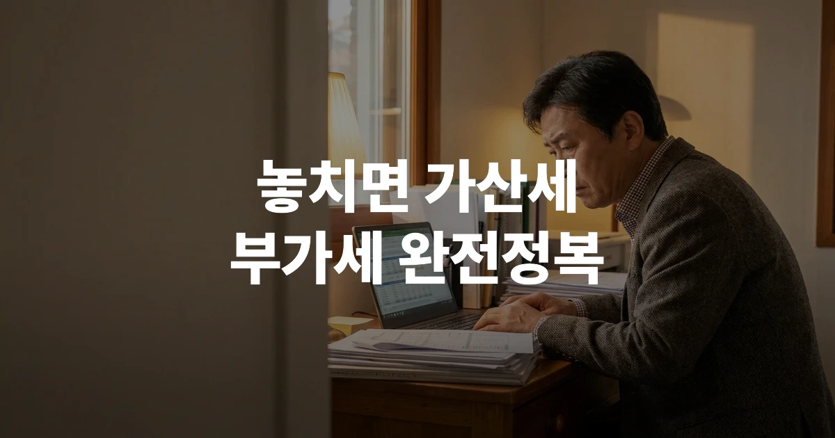 홈택스에서 부가가치세를 신고하는 50대 한국 남성 개인사업자