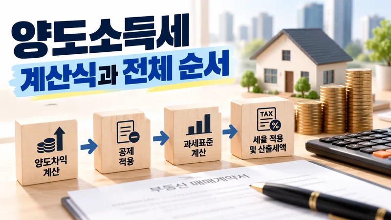 양도소득세 계산식과 전체 순서