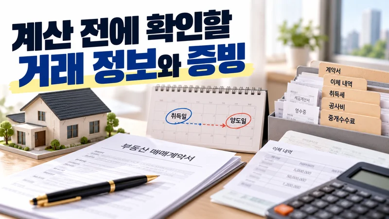 계산 전에 확인할 거래 정보와 증빙