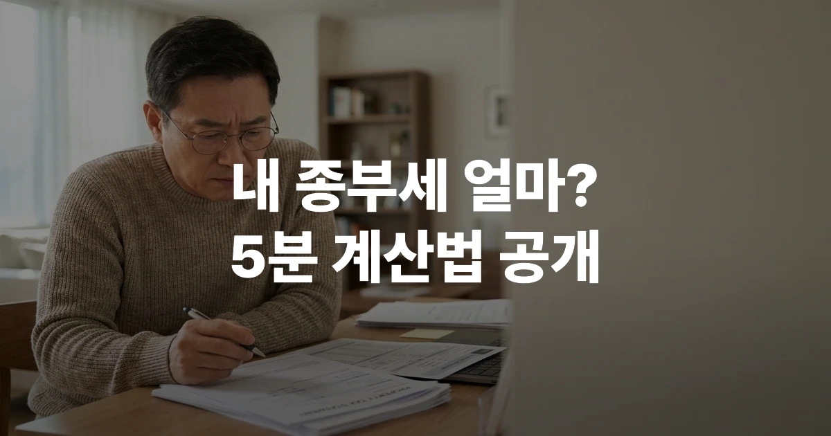 2026 종합부동산세 계산방법을 살펴보는 40대 남성의 모습