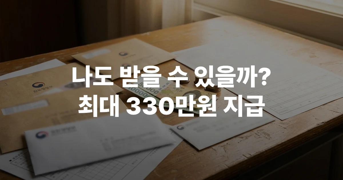 2026 근로장려금 신청 서류와 현금이 놓인 책상 위 풍경