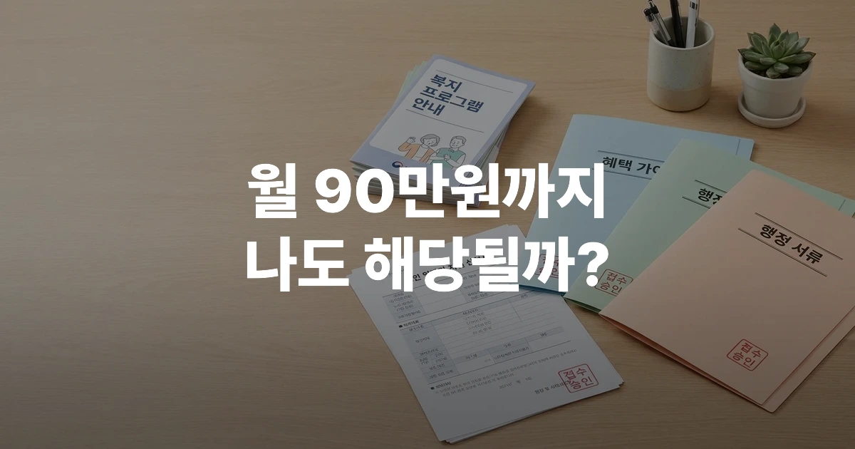 2026년 노인 돌봄일자리 신청 안내 서류와 복지 프로그램 팸플릿이 놓인 행정복지센터 창구