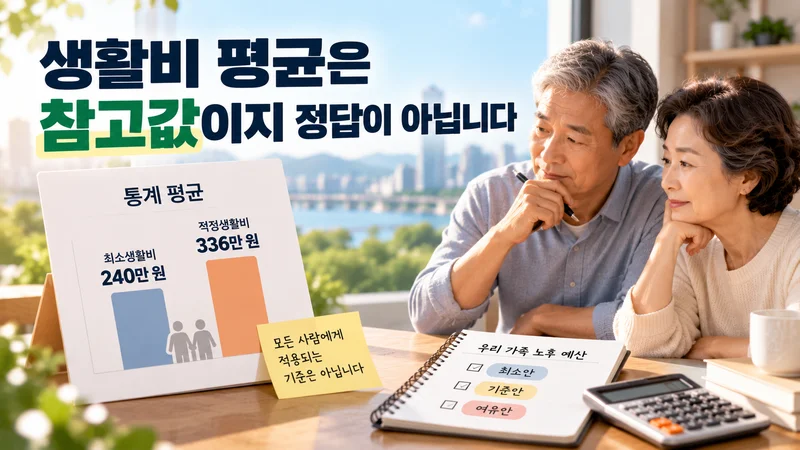 생활비 평균은 참고값이지 정답이 아닙니다