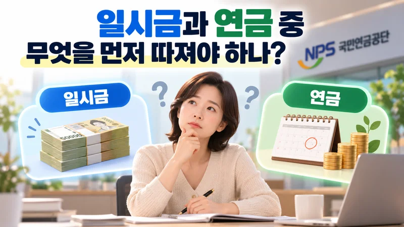 일시금과 연금 중 무엇을 먼저 따져야 하나