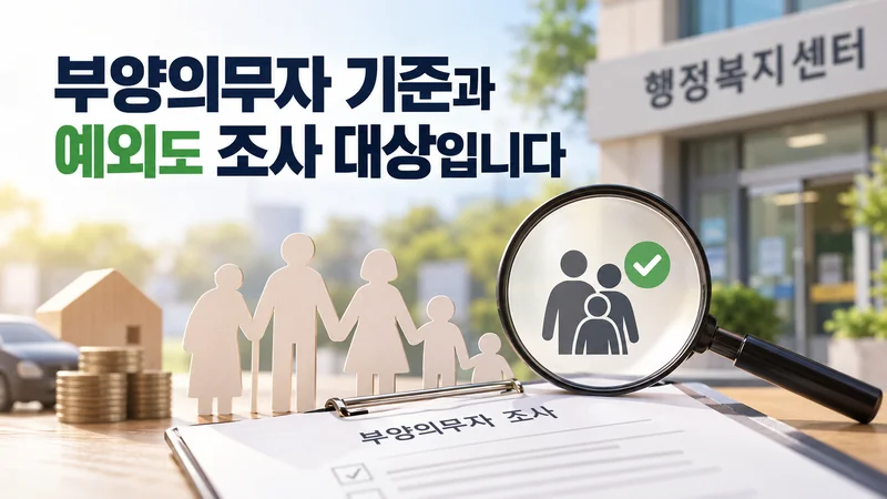부양의무자 기준과 예외도 조사 대상입니다