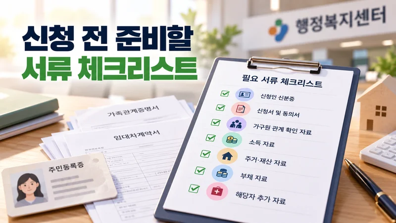 신청 전 준비할 서류 체크리스트