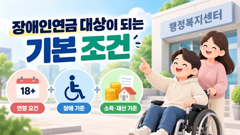 장애인연금 대상이 되는 기본 조건
