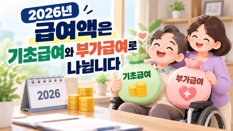 2026년 급여액은 기초급여와 부가급여로 나뉩니다