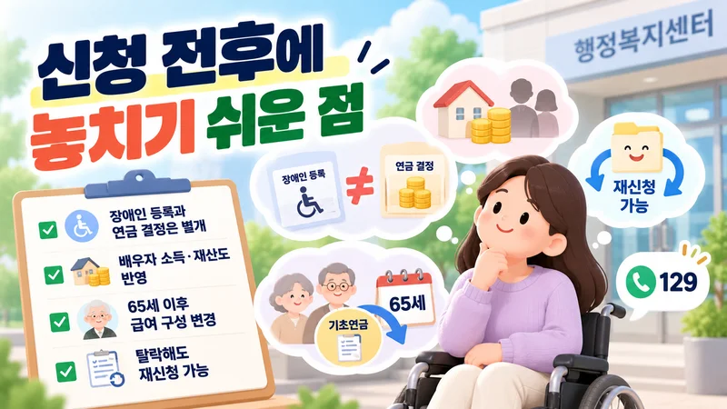 신청 전후에 놓치기 쉬운 점