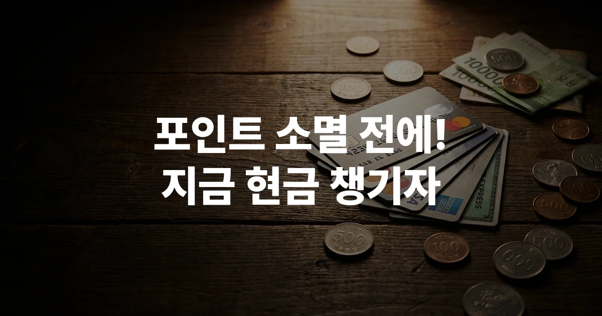 카드 포인트 현금화를 나타내는 신용카드와 동전 이미지
