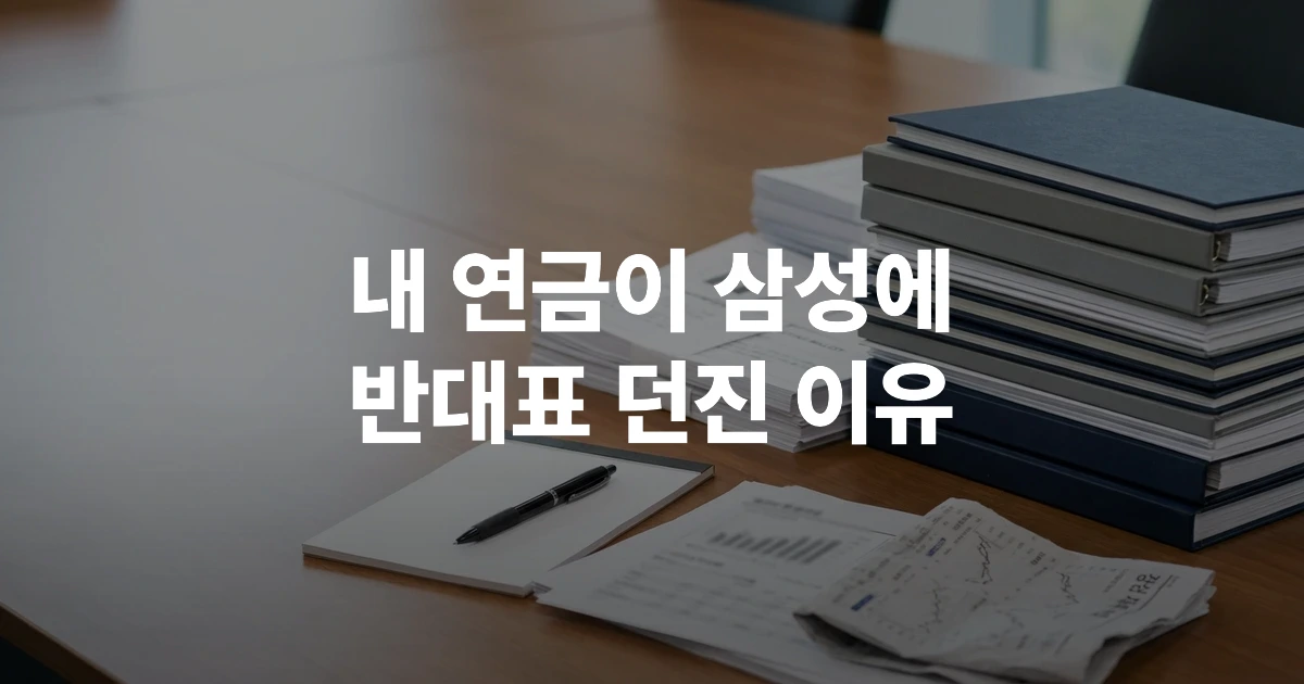 국민연금 주주권 행사 관련 주주총회 의결권 서류와 기업 재무제표