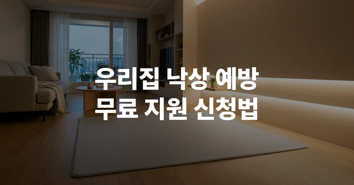 가정 내 낙상 사고 예방을 위해 설치된 안전매트와 LED 조명