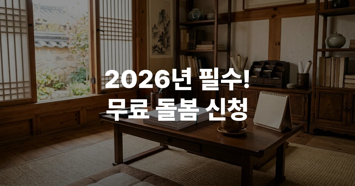 2026년 독거노인 돌봄서비스의 주요 정책 방향과 지원 대상 요건을 설명하는 인포그래픽 그래픽