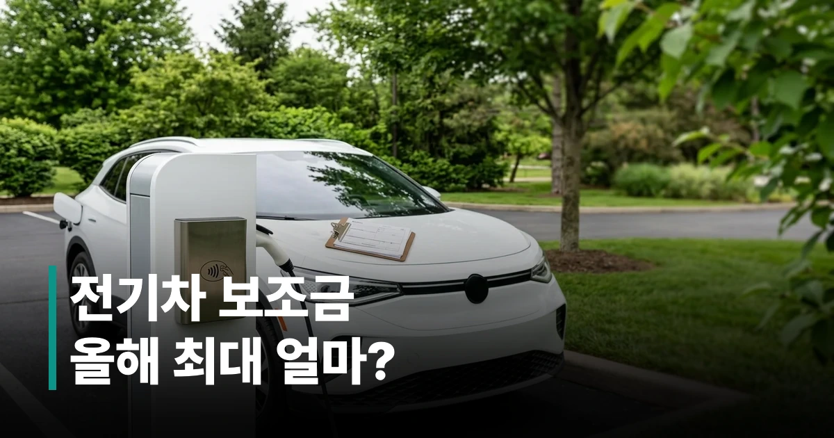 2026년 전기차 보조금 신청 기준과 차량 가격대별 지원율 안내 그래픽