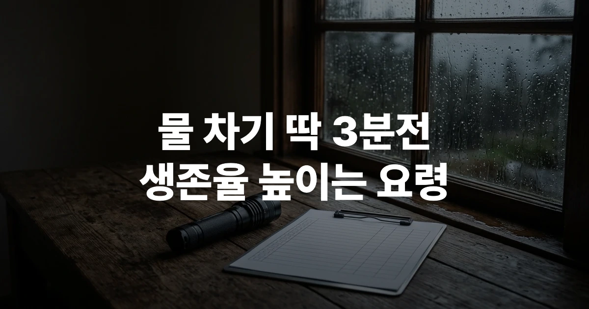 장마철 안전을 위해 준비한 손전등과 구급상자 비상용품