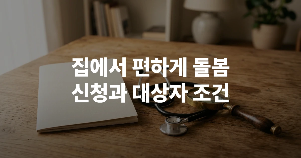 통합재가서비스 안내 책자와 서류들이 놓여 있는 테이블 이미지