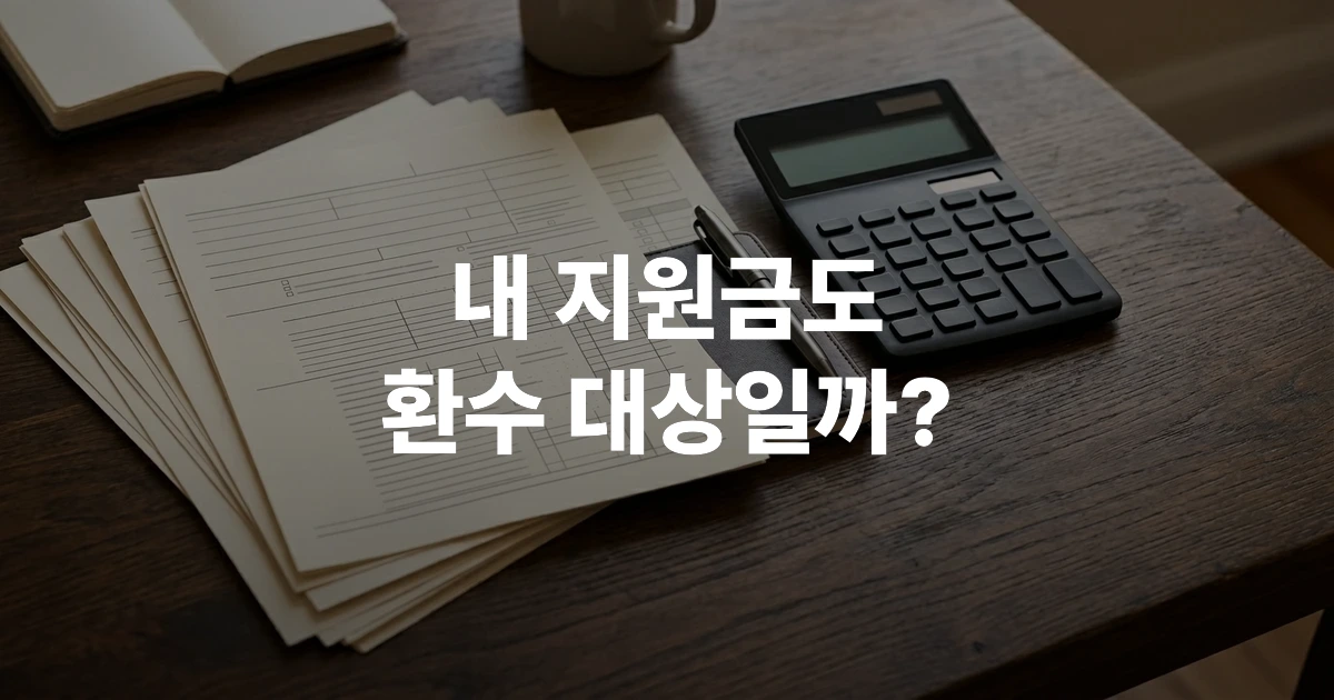 소상공인 지원금 관련 서류와 계산기