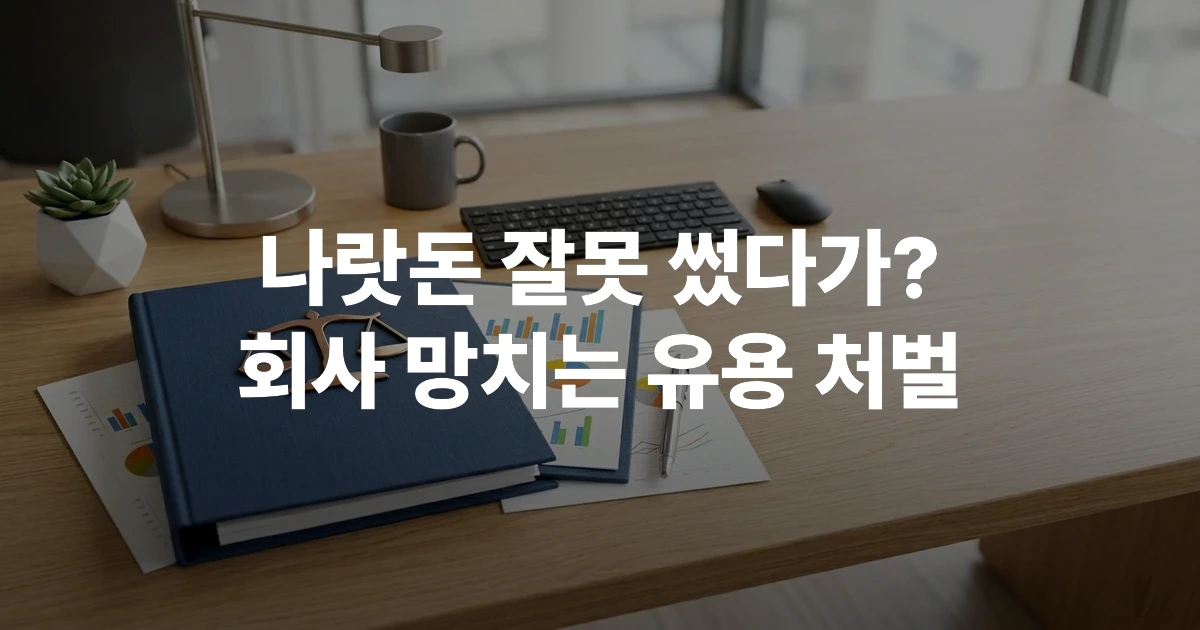 보조금 유용 처벌 기준과 횡령죄 법률 조항을 분석하는 서류 썸네일